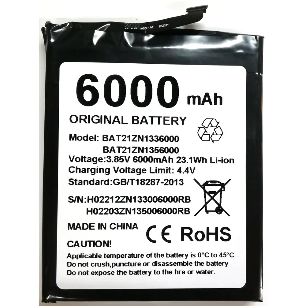 New BAT21ZN1336000 Replacement Battery For Doogee V20 / V20S / V20 Pro Mobile Phone