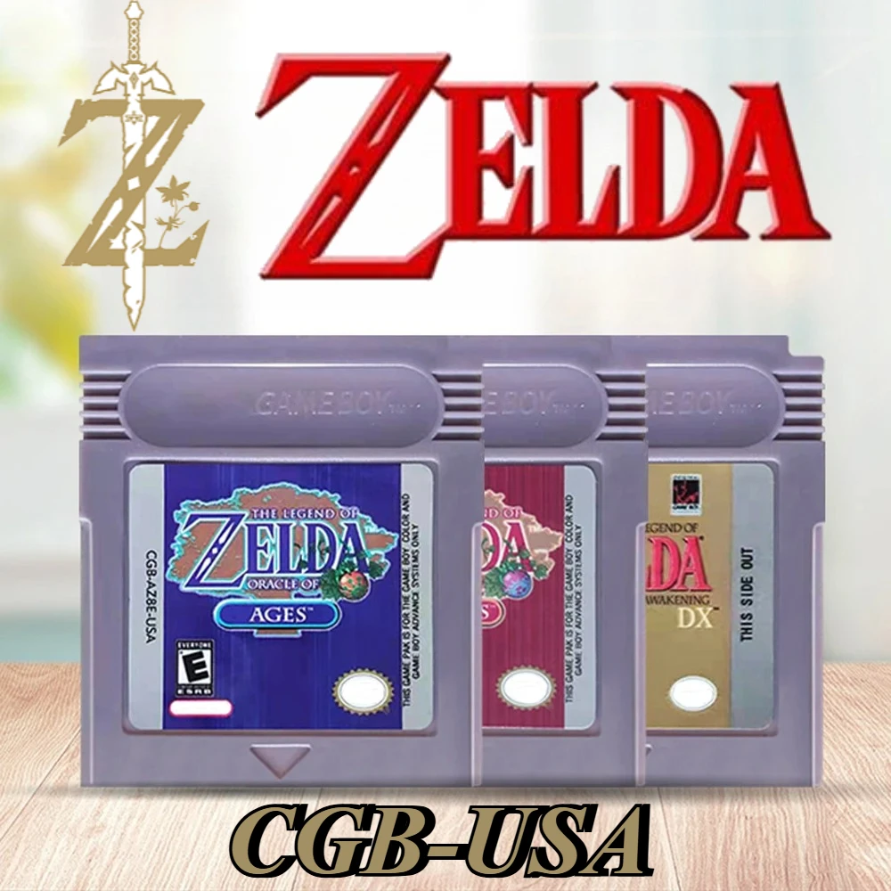 

Card Zelda GBC 16Bit Video Game Cartridge Console Card for Gameboy Awakening DX Oracle of Seasons Oracle of Ages Classic Game