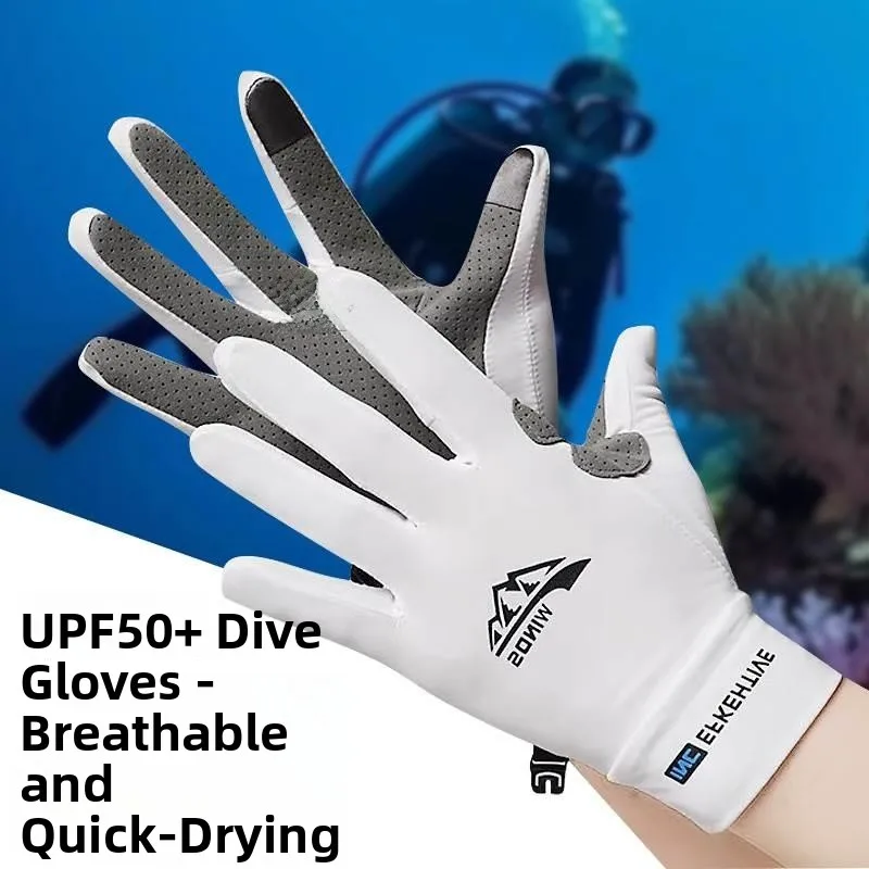 

Women's Thickened Swimming Gloves Full Finger Diving Surfing Equipment Anti-slip Scratch-resistant Sunscreen Gloves for Swimming