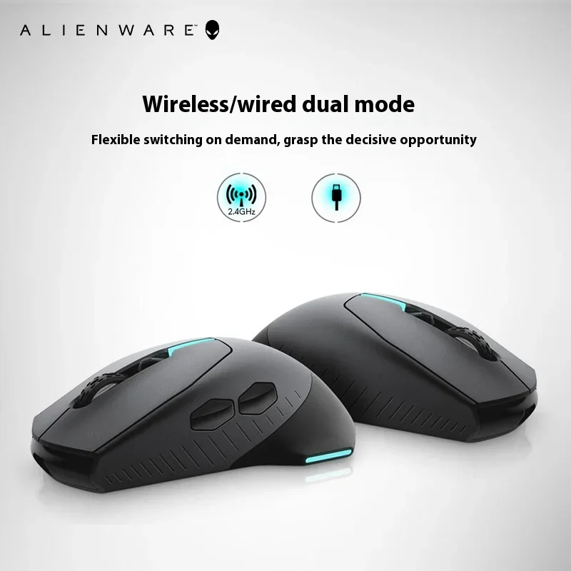 Alienware Wired/Wireless Game Mouse AW610M:16000 DPI Optical Sensor-7 Buttons-3-ZONE Alienfx RGB Lighting 350 Hour Battery Life