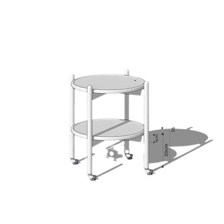 

Cherry wood Nordic coffee table small apartment living room dining room side table round movable