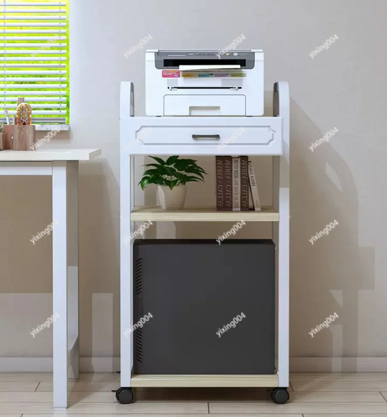 Mobile Computer Chassis Bracket, Multi-layer Floor Storage Rack for Printer Office Use