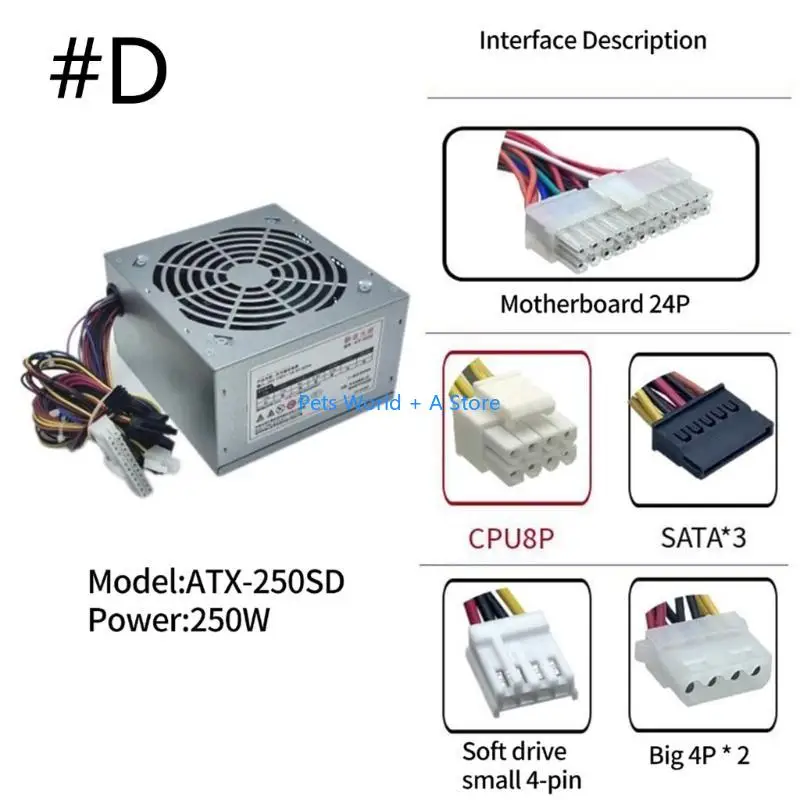 37 ميجابايت كفاءة عالية من ألعاب إمدادات الطاقة الحجم الصغير 200 واط/250 واط/300 واط/350 واط.