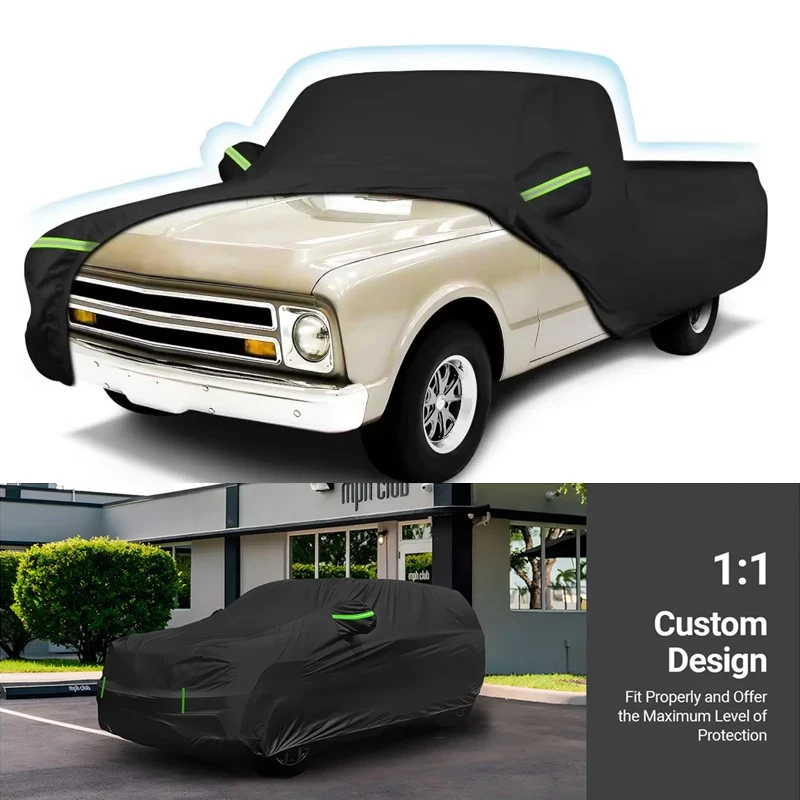 

Waterproof Car Covers For Chevrolet C10 C20 K10 1960-1991 Outdoor Truck Cover with Zipper with Wind Sun UV and Dust Protection