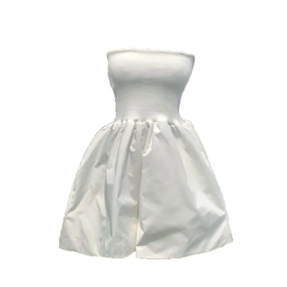 

Soft Sleeveless Strapless Jumpsuit Shorts Baggy Retro Chest Hugging Pants Skirt Wide Leg Ins Style High Waisted Clothing Lady