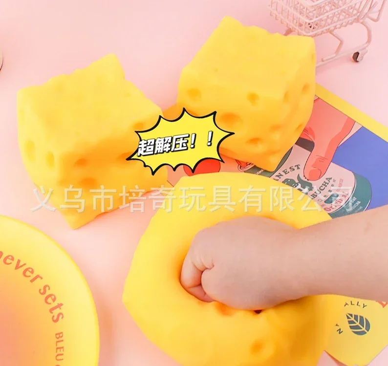 Slime Fluffy Slime Cheese Super Elastic Non Stick Squeeze Toy Slime Kit Pressure DIY