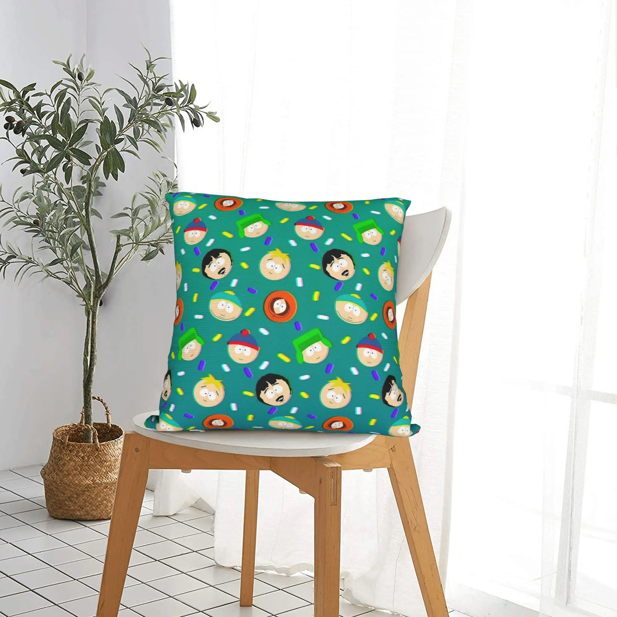 Souths Parks Cartoon Pillowcase Printed Cushion Cover Gift  Pillow Case Cover Home Square