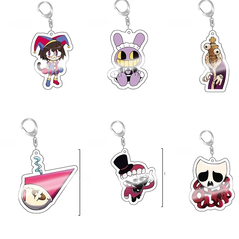 

DIGITAL CIRCUS Magical Acrylic Baby Keychain Jewelry Campus Related Product Cultural Creativity Friend Gift Bag Charms Souvenir