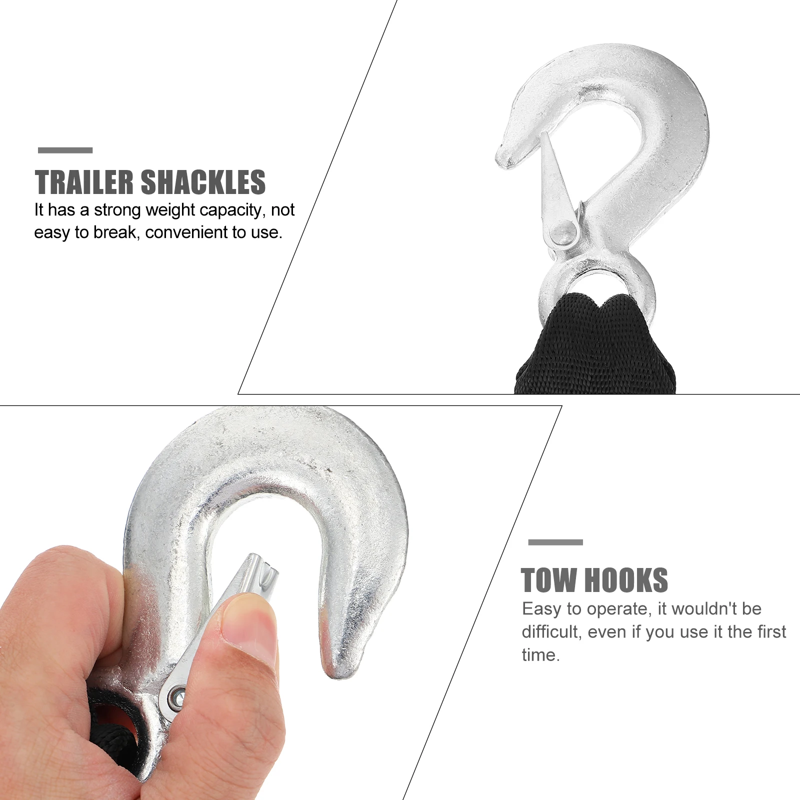 

1 шт., трос для прицепа, морской ремень, сверхмощный ремень лебедки для буксировки прицепа лодки со стальным крючком, безопасный портативный ремень лебедки для автомобиля