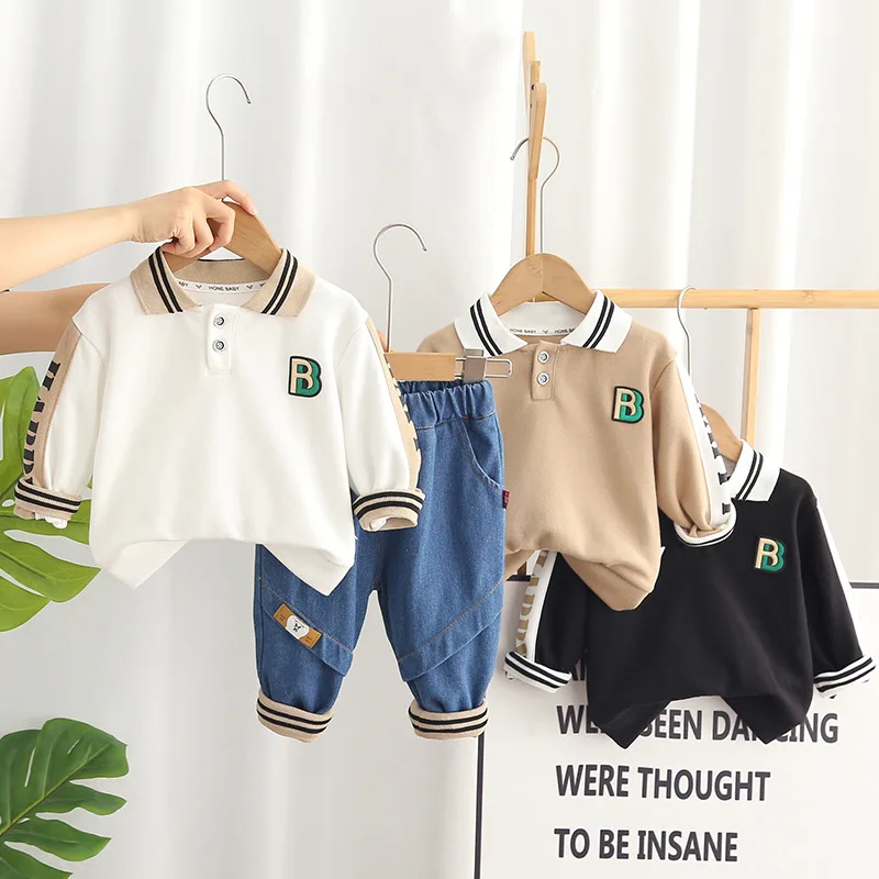 New Spring Autumn Baby Girls Clothes Kids Outfits Children Boys T-Shirt Pants 2Pcs/Sets Toddler Sports Costume Infant Tracksuits