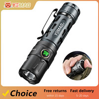 YEMAO A7 2200LM Powerful Flashlight - Dual Control Buttons, USB-C Rechargeable 21700 LED Tactical Torch
