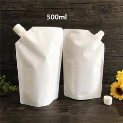 500/1000ml Stand-up Pure Aluminum Foil Drink Packaging Bag Spout Pouch for Beer Beverage Liquid Juice Milk Portable Storage Bag