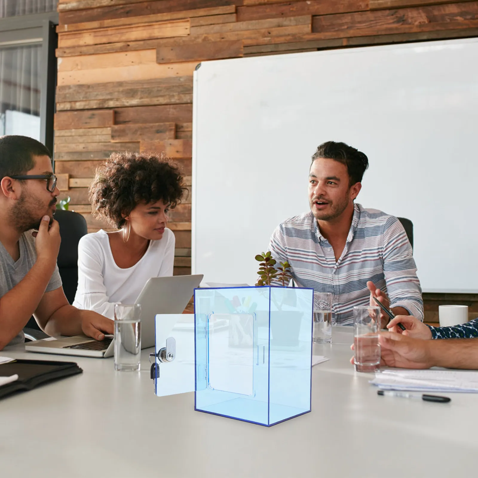 1Set Donation Box W…