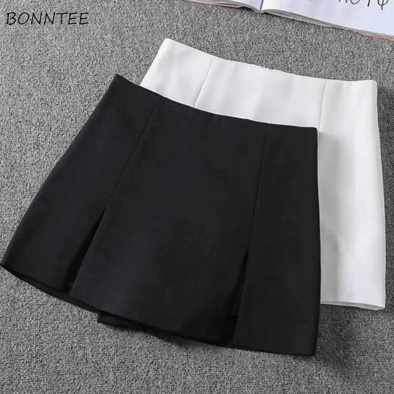 

Shorts Women Slit High Waist Pure Slim Fashion Summer Hotsweet All-match Korean Style Chic Trouser Casual Sexy Students Harajuku