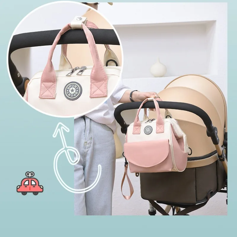 Fashion Baby Diaper Bag Large Capacity Mommy Maternity Bag Portable Multifunctional Nappy Waterproof Bag for Baby Care