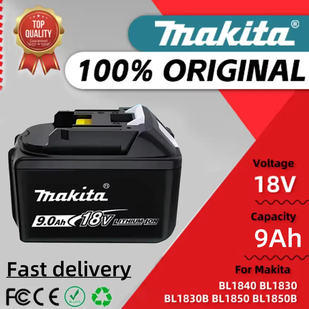 9000mAh Genuine Makita BL1890B 18V 9.0Ah Battery Built-in Smart BMS Overcharge Overheat Short Circuit Protection for LXT Tools
