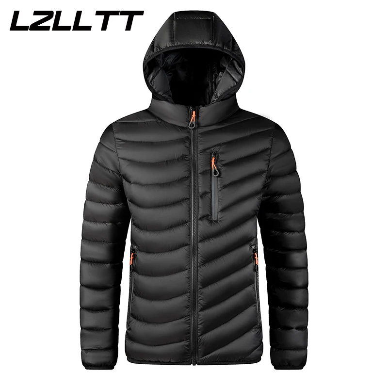 Casaco com capuz Windproof Parka masculino, casaco quente, casaco grosso ao ar livre, chapéu impermeável, roupas masculinas, inverno, outono