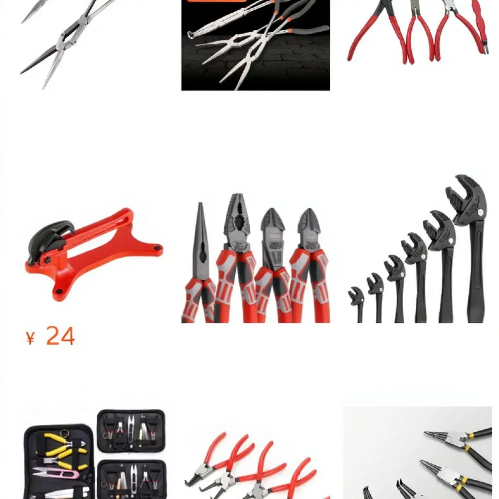 For LAVIEMOT Extra Long Pliers 16 Inch Needle Nose Bent O Tip Precision Mechanics Tool Heavy Duty Industrial Hand Tools