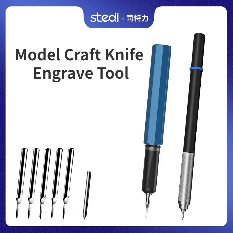 Stedi MS-23/27 Model Craft Knife with Score Needle Model Engrave Tool Set for Military Model Building Tool Hobby DIY