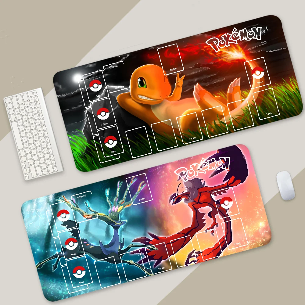 Hot Anime P-Pokemon Mousepad Mouse Mat Desk Mat With Pad gaming accessories Prime Gaming XXL Keyboard Pad