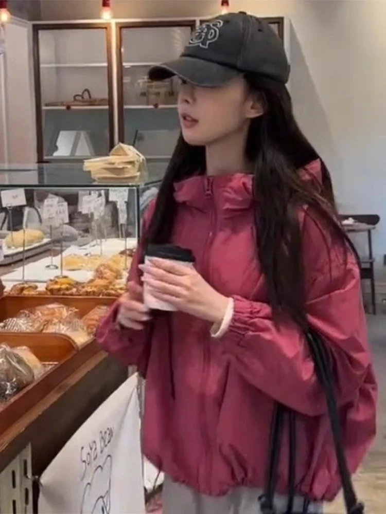 Premium ort Women's Workwear Jaet American Chic Faionable Spring Autumn Coat Casual Loose Fit Single Piece Regular Length