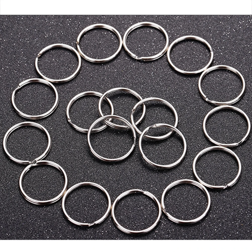 

100 pcs Nickel Key Rings Split Circular Key Ring Split Circular Chain Anti Rust Durable Jewelry Accessories Bulk Project