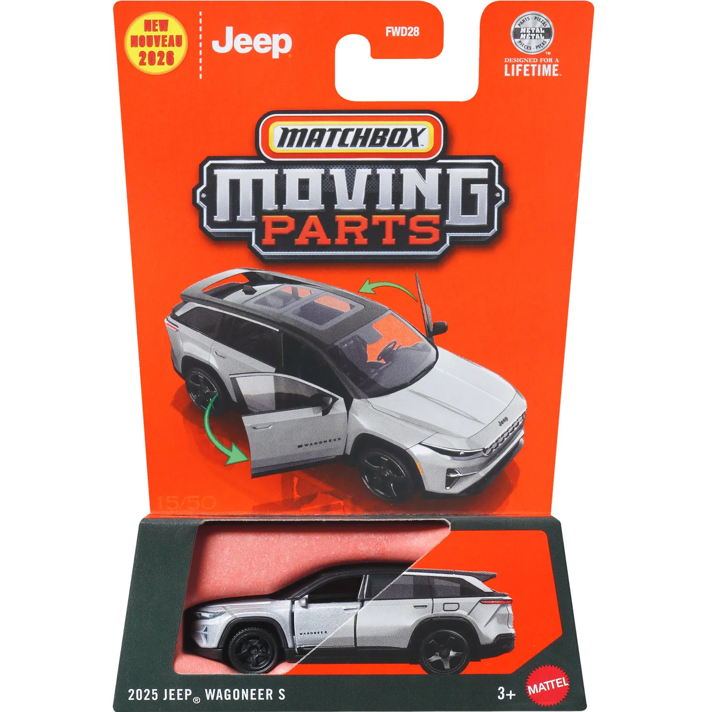 2026 Matchbox Moving Parts Car 2025 Jeep Wagoneer S 1/64 Metal Die-cast Model Collection Toy Vehicles FWD28