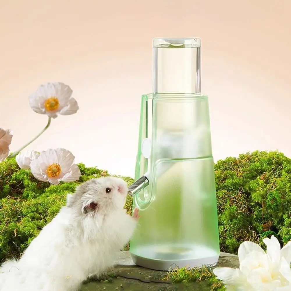 

120ml Vertical Hamster Drinker Leak-proof Adjustable Height Hamster Water Dispenser with Stable Base Plastic