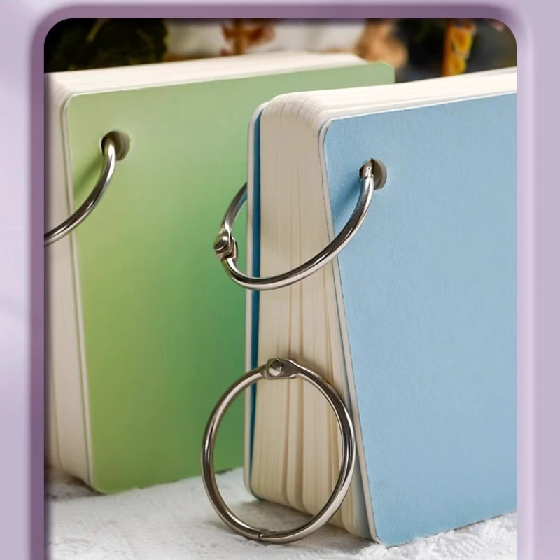 1pc caderno portátil folha solta bloco de notas bolso bloco de notas anel nota pegajosa estudante kawaii papelaria em branco mini cartão de índice em branco