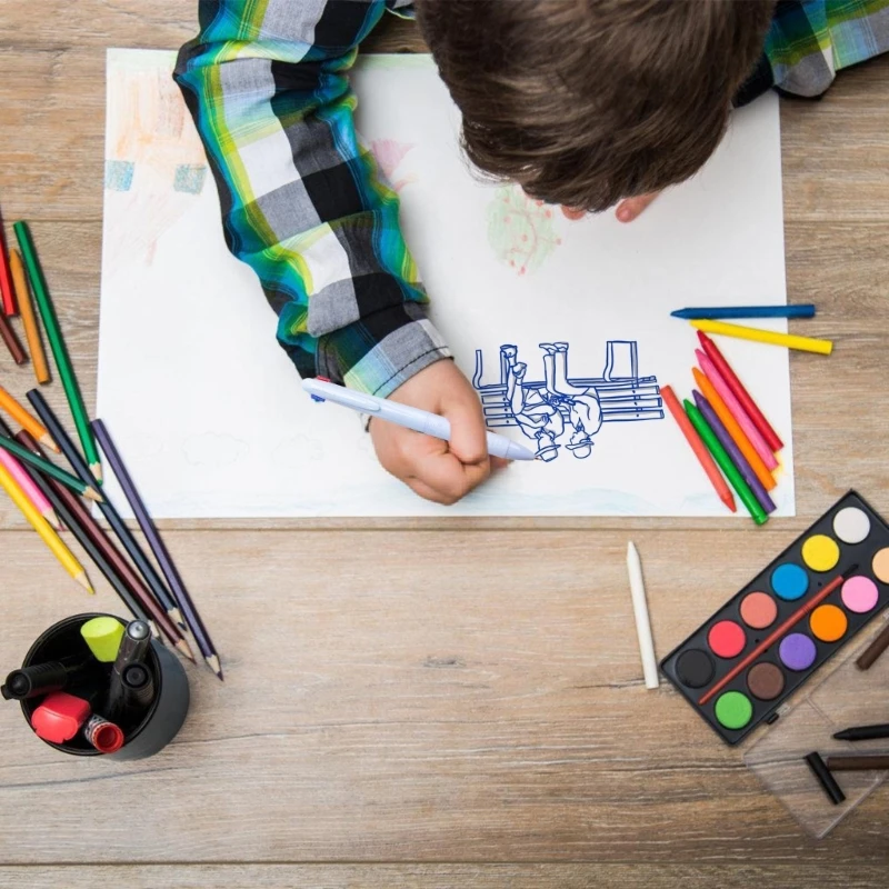 6 قطع قلم حبر جاف قابل للسحب 4 في 1 قلم متعدد الألوان للمدرسة