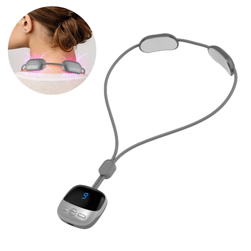 

Подвесной массажер для шейного отдела позвоночника, мини-пульсный массажер для плеч, шейного отдела, горячий компресс с подогревом, импульсный массаж шейного отдела шеи