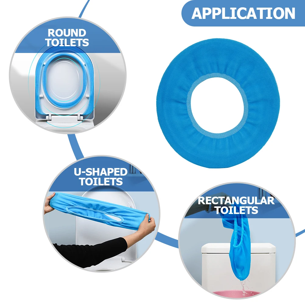 

8 Pcs Toilet Mat Seat Disposable Covers Seats Water Proof Cushion Pad Sky-blue Travel