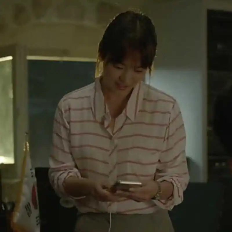 

Свободная полосатая повседневная рубашка для женщин, летний дизайн, офисный стиль, профессиональная, с длинным рукавом, хлопковая, прямого кроя, стандартной длины