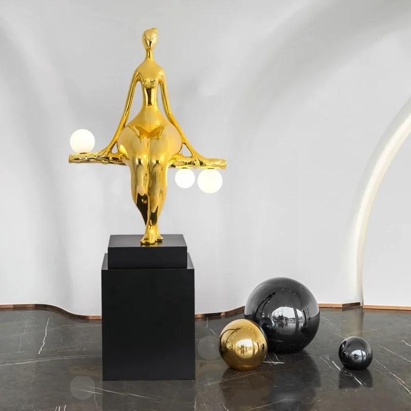 

Hot sculpture art human body modeling living room decoration floor creative abstract