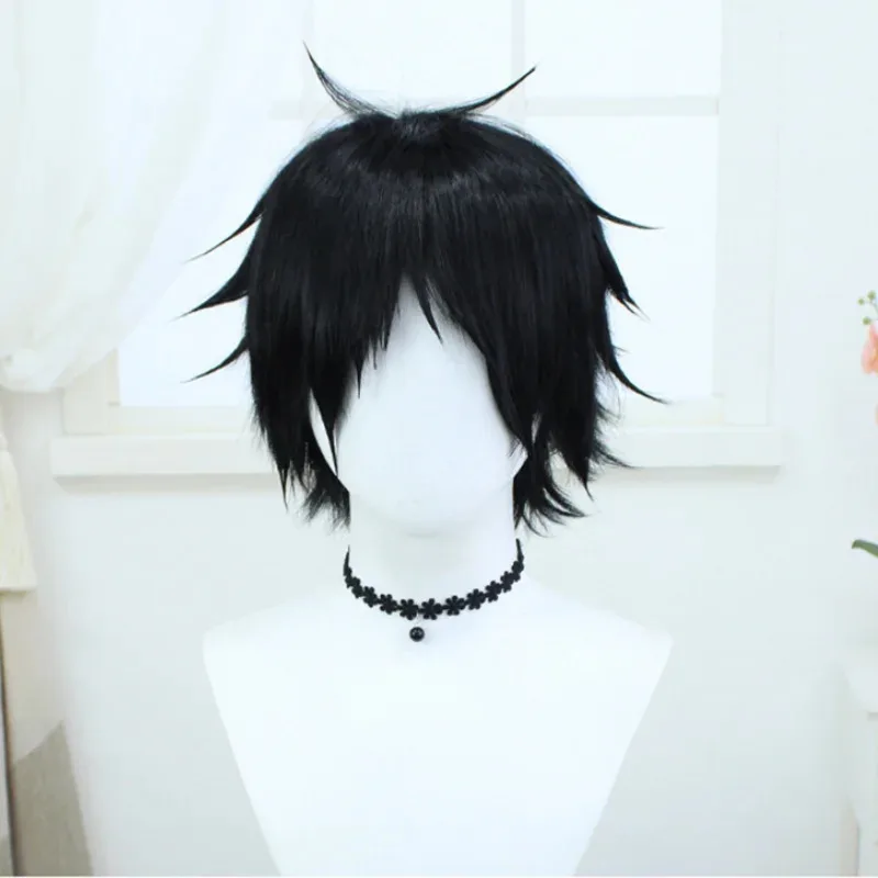 Peluca de Anime Haikyuu Akaashi Keiji, disfraz de voleibol, pelucas para fiesta de Halloween de alta calidad