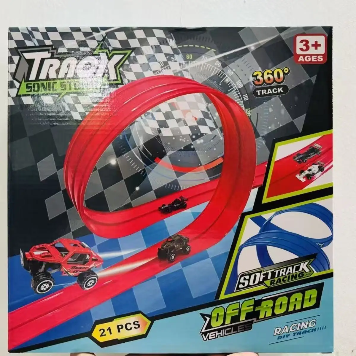 Kids Double Car Wheels Model Racing Track Toys DIY Assembled Rail Kits Catapult Rail Car Racing Boy Toy For Boys Girls Gifts