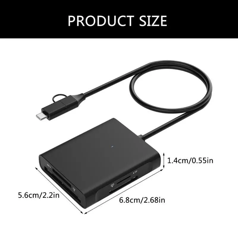 Y1UB Effiziente 4 in 1 USB -Kartenleser für den schnellen Zugriff auf MS -Speicherkarten Verbessert den Effizienten der