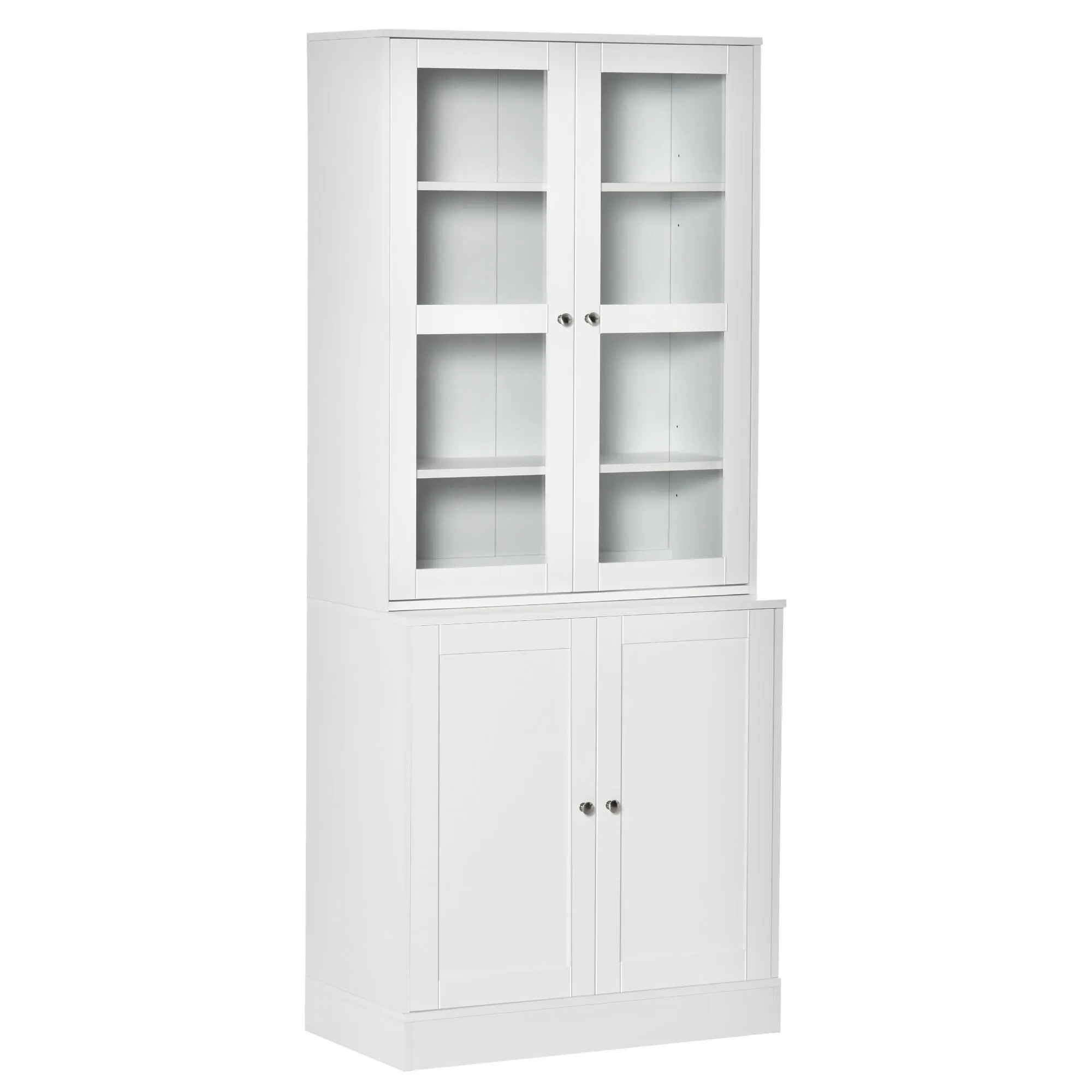 HOMCOM display case with adjustable shelves for books Deco 76x40x178,5 cm White