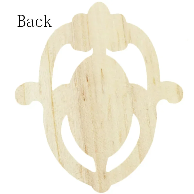 1PC Wood Carved Decal Corner Frame Doors Furniture Woodcarving Decorative Wooden Figurines Craft Applique Decoration 14x16cm