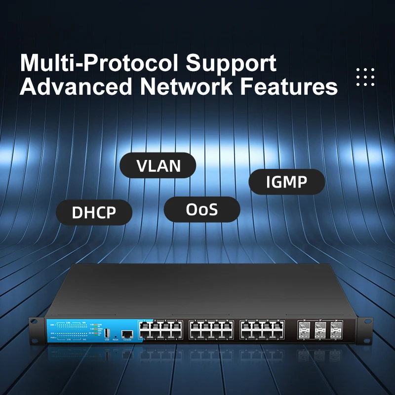 Bullscom 30-Port Multi-Gigabit Layer 3 Managed Network Switch 24x 2.5G RJ45+ 6x 10G SFP+ Rack-Mounted for High-Speed Data Center