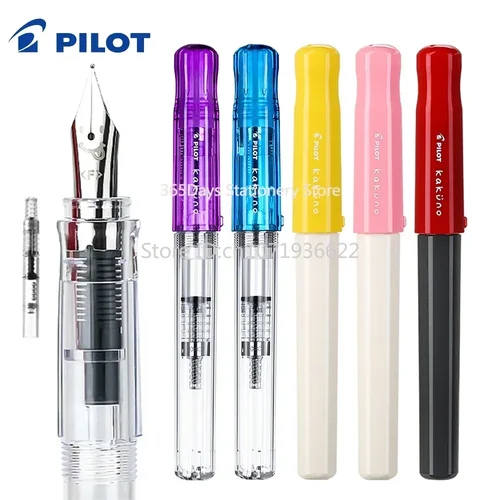 Pluma estilográfica PILOT KaKuno Smile Face FKA-1SR, bolsa de tinta reemplazable, escritura suave, papelería, suministros escolares, caja de regalo de oficina