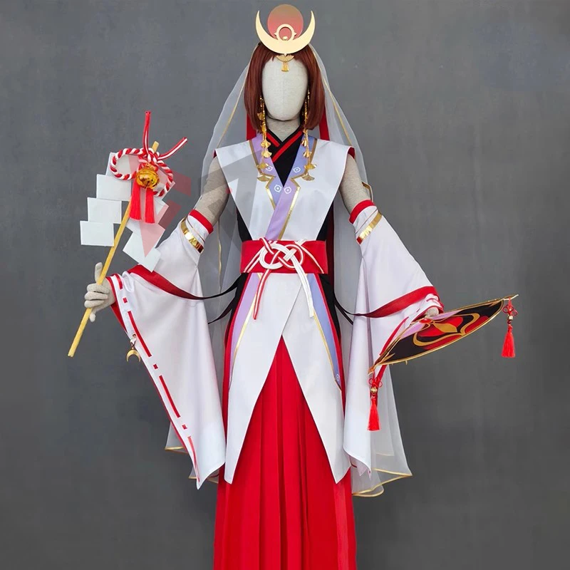 

New Ninja Rin Cosplay Costume White Kimono Belt Pants Accessories For Game Party Halloween Custom Made