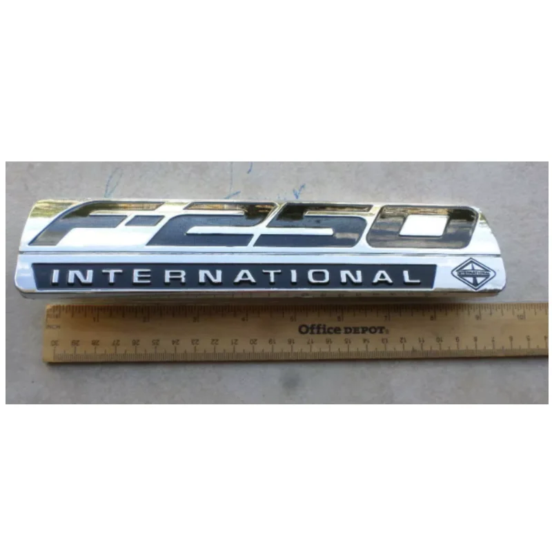 

ABS Plastic AUTO Sticker For Chrome Color F250 F-250 International Car Fender Embleme Emblema Emblem Badge With 2pins