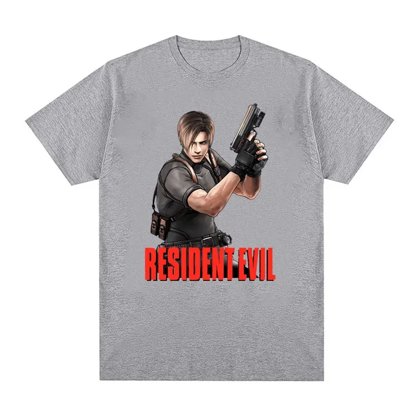 Limited edition Leon S. Kennedy Resident Evil T-shirt Women's Fashion Aesthetics Large T-shirt Women's Retro Trendy Cool T-shirt