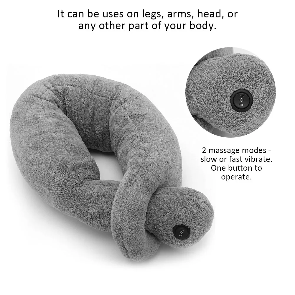 

Массажная подушка для шеи Массажная терапевтическая подушка Расслабляющая мышцы Снимает стресс Вибрирующая подушка для шеи