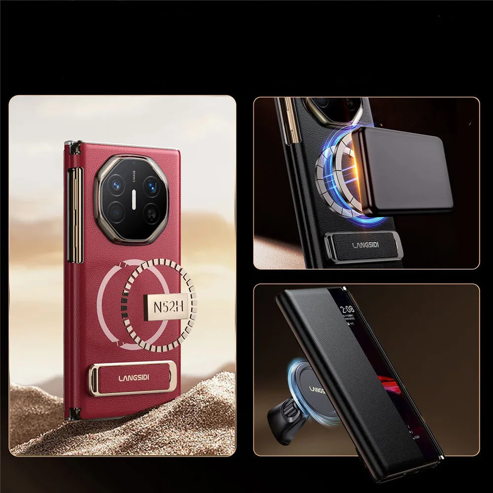 

Чехол для беспроводной зарядки из натуральной кожи наппа для Huawei Mate XTS XT, чехол с ремешком на браслет