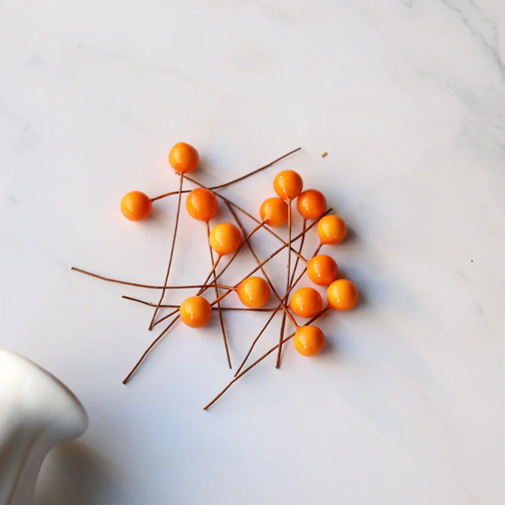 

140Pcs 10mm Artificial Berries Decorative Multifunctional Christmas Party Decoration Lifelike Props Simulation Berries