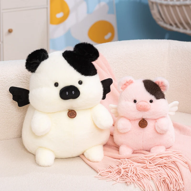 26/38cm Kawaii Angel Pig Plush Toy Cartoon Stuffed Animals Plushies Doll Anime Soft Cute Toys for Girls Birthday Gift