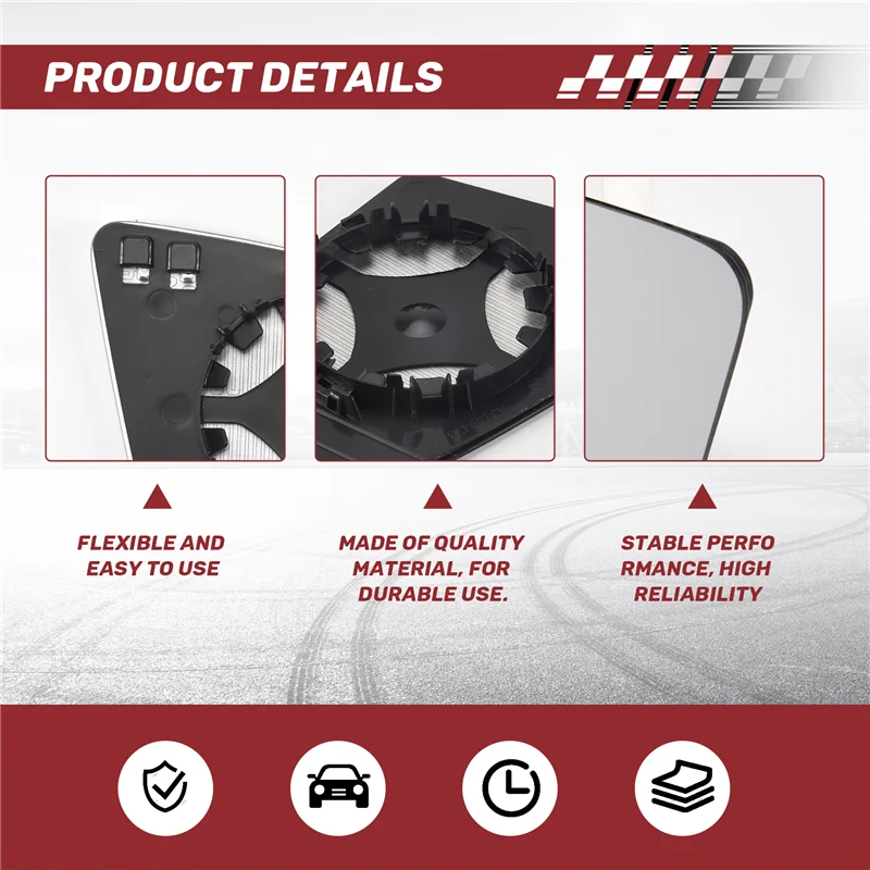 

A96E-Car Door Side Heated Wing Antifog Heated Rearview Mirror Glass For S/C/E-Class W212 W204 W211(Left)