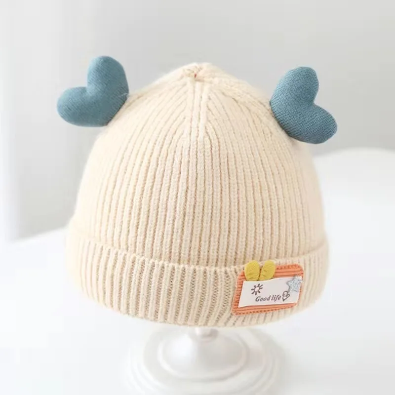 Chapeau en laine pour bébés, joli chapeau de printemps pour enfants, édition coréenne pour garçons et filles, automne hiver, nourrissons et jeunes enfants